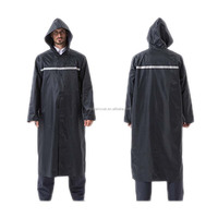 Veste de pluie jaune en tissu Oxford coupe-vent, imperméable, monocouche, longue, réfléchissante, pour le travail en extérieur – Vente en gros