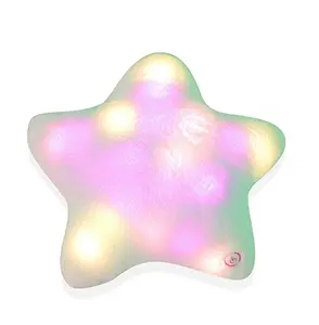 plush cute star color change shining led pillow Light Up LED Moonlight Cushion White