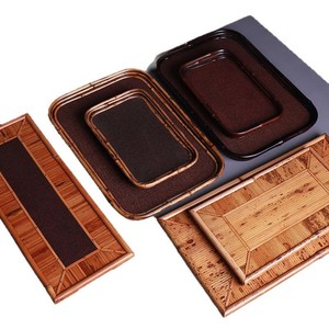 Bamboo <b>Tea</b> <b>Trays</b> Wooden Pattern Handmade Serving <b>Trays</b> For <b>Tea</b> Ceremony Accessories Residential Use - Product Image 5