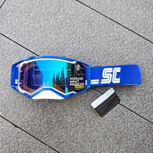 Hochwertige Motocross-<span class=keywords><strong>Brille</strong></span> mit Streifen, winddicht, staubdicht, Visier mit austauschbaren Gläsern, Helm-<span class=keywords><strong>Brille</strong></span>, Fahrbrille - Product Image 5