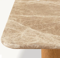Table basse rectangulaire RH OEM en chêne américain, luxe, pour salon moderne, villa, hôtel, marbre, mobile, décorative