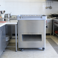 MQR-3 Nouveau trancheur de viande fraîche 220V, 3 tailles de coupe (épaisseur 5/8/2,5 mm), acier inoxydable, automatique, haute capacité 300-800 kg/h