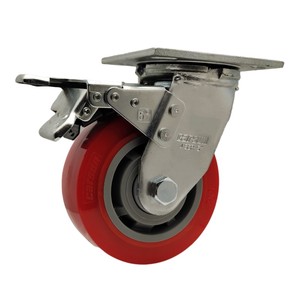 <span class=keywords><strong>Heavy</strong></span> <span class=keywords><strong>Duty</strong></span> 4/5/6/8 Polegada Roda Giratória Trolley Rodízios <span class=keywords><strong>PU</strong></span> Aço Poliuretano Nylon Borracha Rodízio Plástico com Bloqueio - Product Image 4