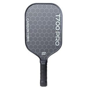 Pagaie de pickleball en fibre de carbone personnalisée T700 texturée mate avec le même modèle Pagaie de balles de squash OEM en usine - Product Image 4