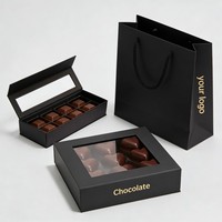 Boîte en papier chocolatée de haute qualité, finition mate, certifiée ISO9001, logo personnalisé, boîte magnétique pour brownie, boîtes à biscuits élégantes personnalisées