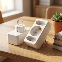 Adaptateur trois voies 3 prises non-terré 1x16A+2x2.5A 250V~ Max. 3680W Convertisseur de prise murale Schuko Allemagne Hôpital