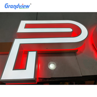Letreros con letras del alfabeto retroiluminadas acrílicas, decoración Led para exteriores, publicidad, letras retroiluminadas, letras de canal 3D, letrero de luces