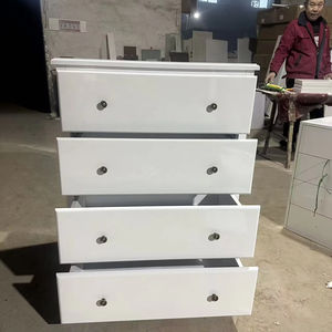 Meilleures ventes : Commodes et armoires à 4 tiroirs en bois blanc moderne, écologiques et abordables YIFAN - Product Image 2