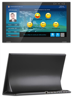 Tablette Android de bureau OEM en forme de L, écran tactile 10,1 pouces, évaluateur de commentaires clients, commande de restaurant, RJ45 en option, PoE