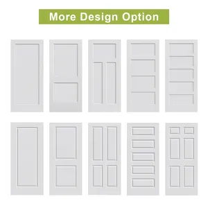 Puertas de madera maciza blanca de doble acabado de diseño moderno Precio al por mayor Interior barato para dormitorios interiores grandes - Product Image 4