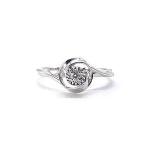최고 품질 판촉 맞춤 패션 보석 약혼 반지 18K 골드 다이아몬드 반지