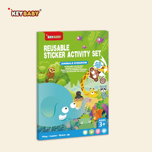 Keybaby personalizado niños actividad reutilizable libro de pegatinas para niños juguetes educativos libros pegatinas electrostáticas con sobre - Product Image 3