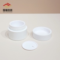 Flacon cosmétique droit en ABS écologique, moulé par injection, double couche givré, blanc, 100 ml, 80 ml, 50 ml, 50 g, stock d'usine