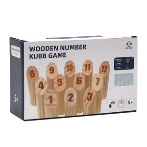 Jeu de lancer numérique finlandais en bois pour enfants, colonne de collision, jouet d'extérieur écologique en bois - Product Image 1