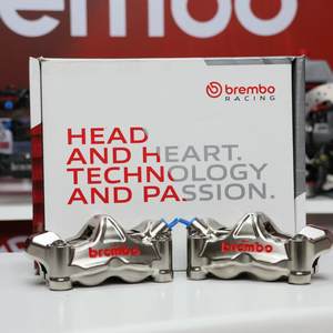 Étrier de frein de moto pour la course, GP4RX, nickelé, étrier radial à pas de 100 mm avec plaquettes de frein - Product Image 5