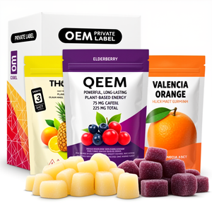 Meixuanmei Maßgeschneiderte Vielfalt-Packung 60 Stück 225mg Pflanzliche Energie-Gummis Kaubonbons für Erwachsene Langanhaltende Energie-<span class=keywords><strong>Booster</strong></span> 24 Monate - Product Image 1