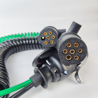 Conector de Remolque Personalizado de 15 Pines EBS 24V, Cable de Alimentación para Remolque de Alta Resistencia, Cable en Espiral con Enchufe, Nuevo, Negro y Verde