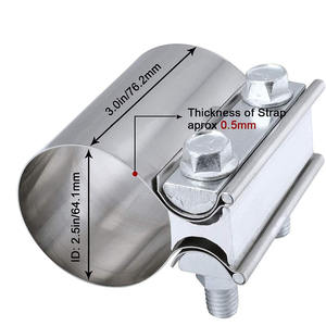 Katalitik dönüştürücüler için 2 \ "2.5 \" 3 \ "paslanmaz çelik 304 Torca bant kelepçe egzoz kelepçesi popo eklemi - Product Image 3