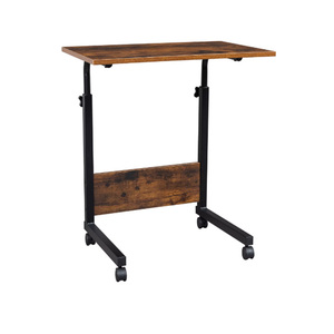 Directo del fabricante, escritorio de ordenador de aglomerado de acero ajustable en altura para sala de estar, escritorio para ordenador portátil, deflector de mesa lateral rodante - Product Image 6