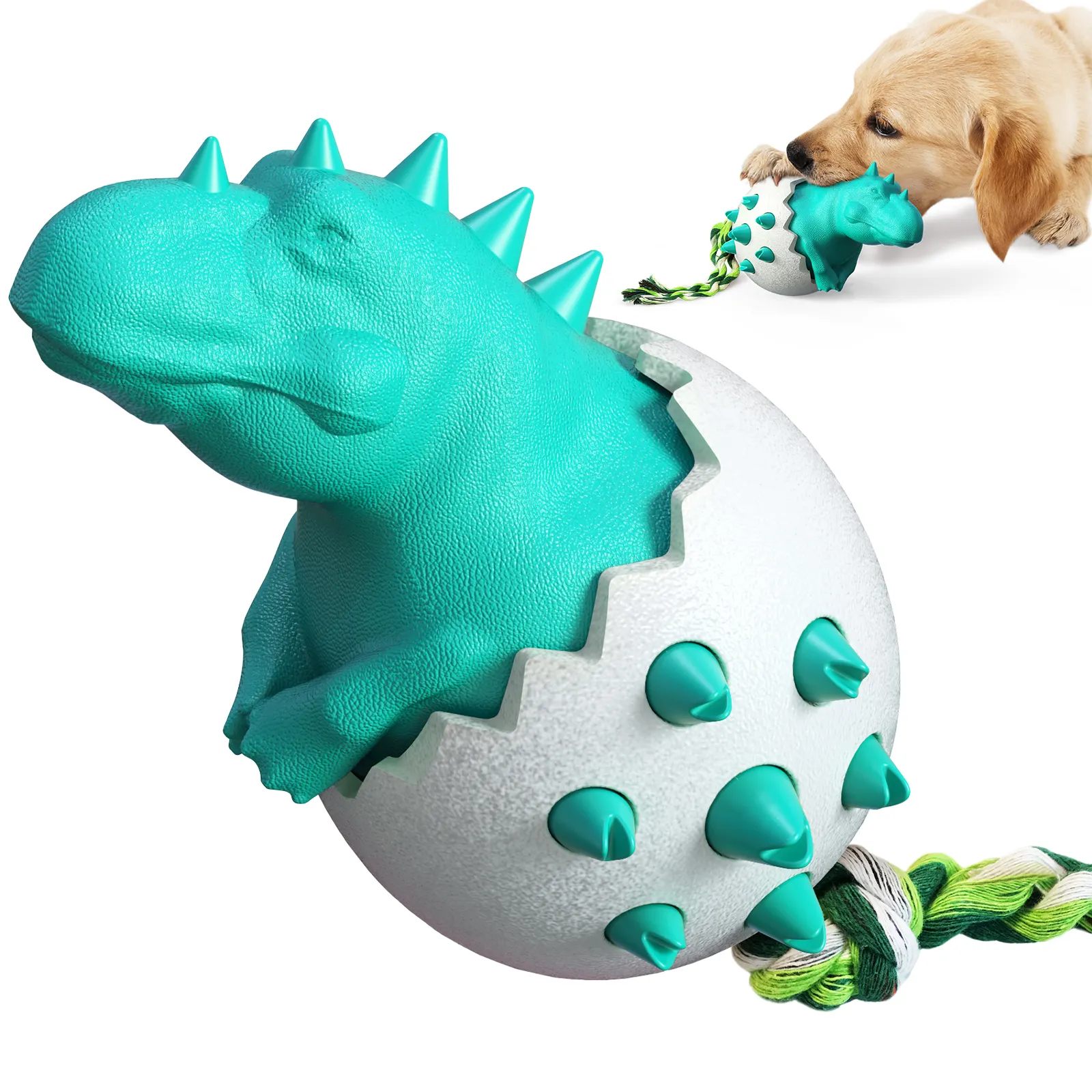 Escova de dentes de cachorro, ovos de dinossauro em forma de vara, resistente, brinquedo de mastigar cachorro