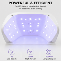Lampe de séchage professionnelle pour manucure SUN 19F, lampe UV LED pour ongles avec double source lumineuse, sécheuse de vernis gel pour usage domestique
