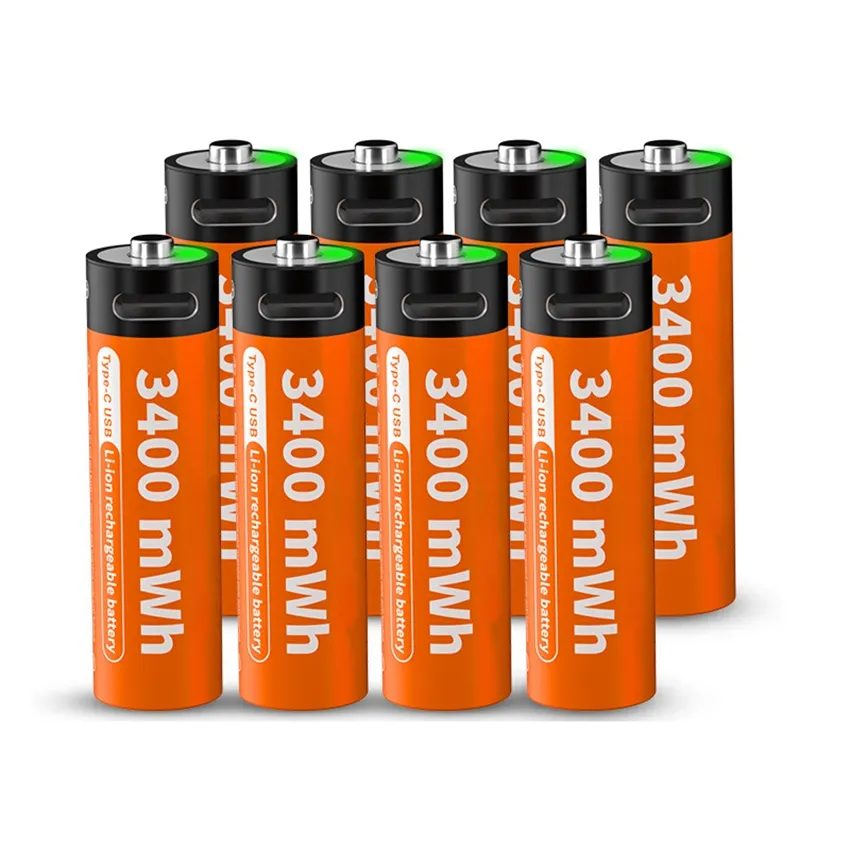 Multifunctionele 1.5V No.5 Usb Oplaadbare Batterij 3400mwh 14500 Lithium Batterij Voor Vingerafdruk Slot Speelgoed