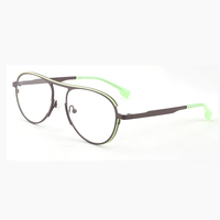 Montures de lunettes optiques en métal, forme diamant, couleur unie, style mode et personnalité