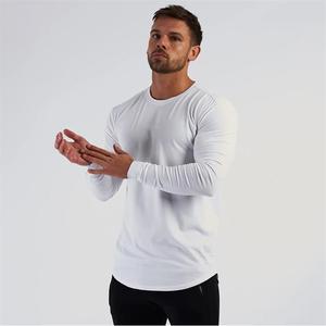 <span class=keywords><strong>Camiseta</strong></span> deportiva de entrenamiento físico de <span class=keywords><strong>manga</strong></span> <span class=keywords><strong>larga</strong></span> para <span class=keywords><strong>hombre</strong></span>, <span class=keywords><strong>camiseta</strong></span> transpirable con patrón sólido, cuello redondo, <span class=keywords><strong>ajustada</strong></span> fina para correr - Product Image 2