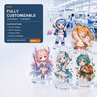 Support de figurine anime en acrylique avec estampage à chaud doré, base à encastrer, dôme en époxy 3D, impression UV double face, plaque en mica – Vente directe usine