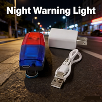 Luz de Hombro LED Recargable al por Mayor con Clip, Luz Estroboscópica Roja y Azul para Control de Tráfico