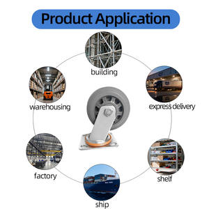 300kg Carga De Borracha Recipiente Roda Cinto Tipo Rotativo Para Móveis Movendo Roda Pneumática - Product Image 5