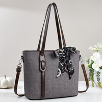 Sacs à bandoulière de luxe pour femme, sacs fourre-tout avec foulard en soie, sacs à bandoulière grande capacité pour femme
