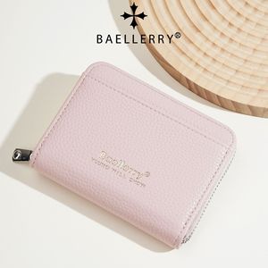 Baelerry Women's Zipper <b>Wallet</b> Lychee Pattern Multi-Color Card Holder <b>Compact</b> <b>Wallet</b> For Everyday Use - Product Image 3