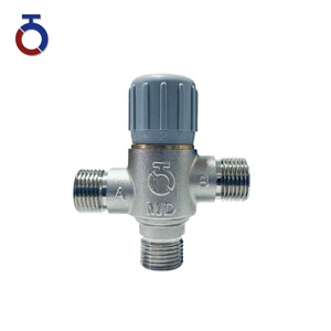 <span class=keywords><strong>Valvola</strong></span> di Miscelazione e Deviazione a 3 Vie in Ottone DN15 con Temperatura Regolabile 35 ℃   fino a 65 ℃   Fonte di Calore Ausiliaria per Scaldabagno a Pompa di Calore - Product Image 1