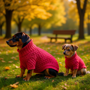 Suéter de punto para perros, color rojo, talla S, 36 cm, jersey Norwood - Product Image 3