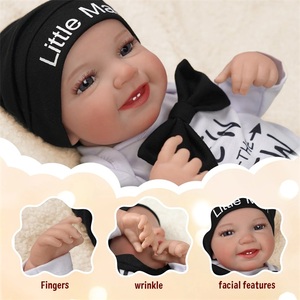 ตุ๊กตาเด็กเกิดใหม่ Babeside Quiet Reborn Baby <span class=keywords><strong>Leen</strong></span> ขนาด 20 นิ้ว สำหรับเด็กผู้หญิง ทำจากไวนิล แขนขาทำจากผ้าเนื้อนุ่ม ตัวทำจากผ้า สมจริง พร้อมเสียงหัวใจเต้น เสียงอ้ออ้อ และเสียงหายใจ - Product Image 5