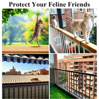 Filet de protection anti-chute pour balcon en nylon monofilament transparent pour la sécurité des chats