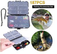 Topind — accessoires de pêche, Kit comprenant des hameçons Jig, balles, gouttes, glands