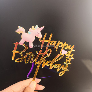Décoration de <span class=keywords><strong>gâteau</strong></span> d'anniversaire, arc-en-ciel, <span class=keywords><strong>licorne</strong></span> arc-en-ciel, décoration de <span class=keywords><strong>gâteau</strong></span> acrylique pour enfants bébé - Product Image 4