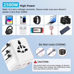 25W nhỏ gọn gan công nghệ cắm ổ cắm USB sạc Adapter trên toàn thế giới xách tay phổ sạc du lịch cho AC DC Board chuyển đổi - Product Image 4