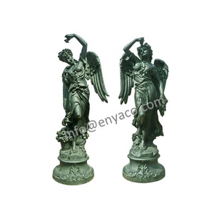 Fundición de Hierro, Decoraciones de Jardín Grandes para Exteriores, Estatuas de Ángeles Romanos de Tamaño Real para Decoración de Jardín - Product Image 2