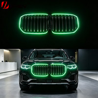 Pour BMW X7 G07 LCI 2020-2026 : Calandre avant avec éclairage LED, garniture de calandre de course, accessoires extérieurs automobiles