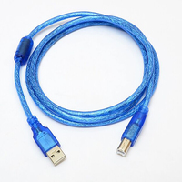 Hoomall — câble usb pour imprimante et de données, câble double bouclier, bleu et noir, 0.3m, USBA/B
