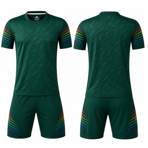 Ensemble de maillots de football sublimés pour hommes, à manches courtes, respirant, coupe athlétique, évacuant l'humidité, toutes saisons, vente en gros - Product Image 6
