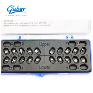 Guber nha khoa chỉnh nha mini Kim Loại chân đế <span class=keywords><strong>Roth</strong></span> M-B-T 022 lưới cơ sở kim loại chân đế niềng răng với móc - Product Image 5