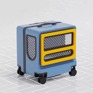 Chariot de transport pour animaux de compagnie homologué par les compagnies aériennes, chariot de voyage portable pour animaux avec roues, bagage pour chat, chariot de transport pour animaux en ABS - Product Image 2