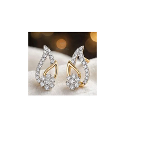 Pendientes de Diamantes de Oro de 18 Quilates de Diseño para Damas, Joyería de Oro Amarillo para Fiestas, Bodas y Regalos de Aniversario - Product Image 1