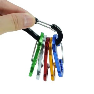 12PCS Metal Carabiner <b>Clip</b> Set Pink Tourist Small <b>Hooks</b> Outdoor Fishing Camping Cycling Hiking Multi Tool Keychain Buckle - Product Image 2
