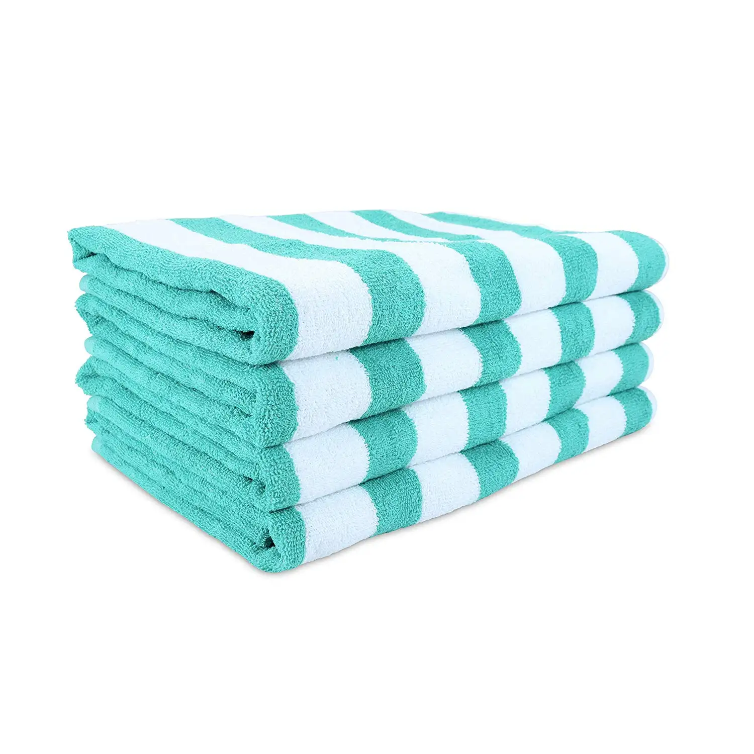 Mayoristas en China, toallas de algodón usadas personalizadas de gran tamaño, toallas de rayas azules y blancas, tela de Spa para piscina, toalla de Hotel para playa