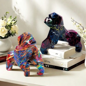 Nuevo Adorno Geométrico de Gorila para Decoración Transfronteriza, Escultura Artística Creativa de Resina Epoxi para el Hogar o Sala de Exposiciones - Product Image 3